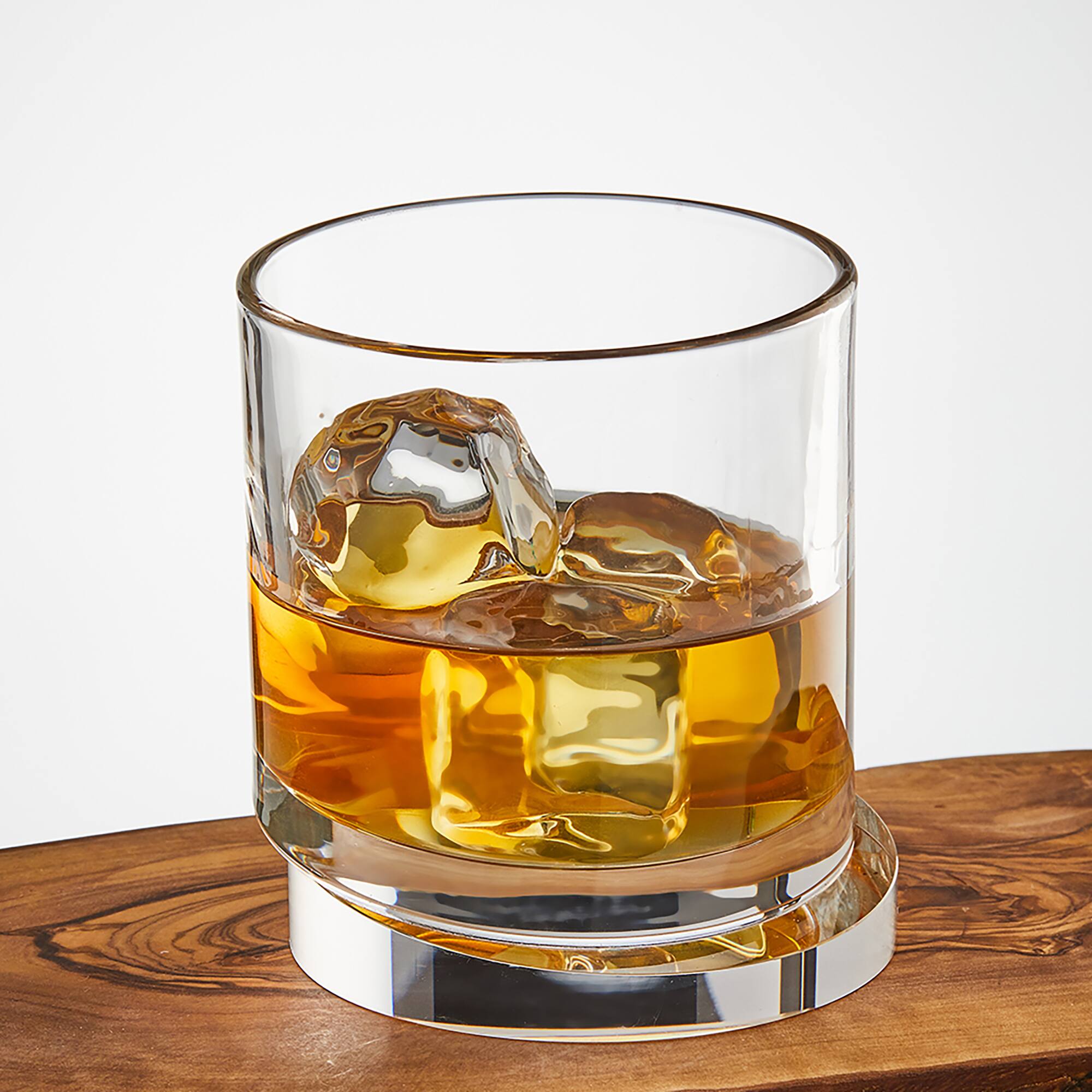 JoyJolt® 11.6oz. Aqua Vitae Round Off Base Whiskey Glasses, 2ct.